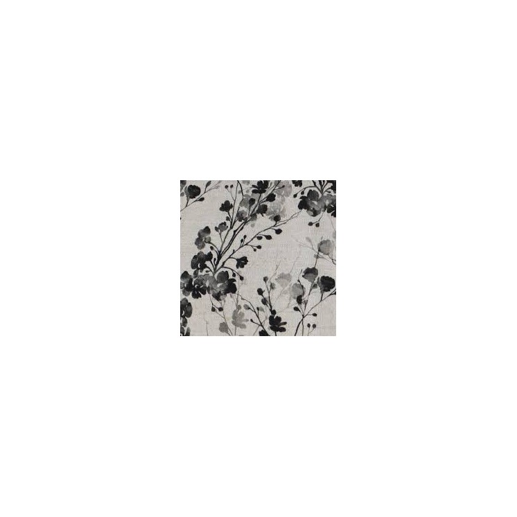 Rozsa Elite Coal Floral Linen with Combed Finish