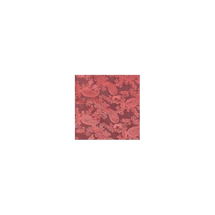 Rozsa Elite Berry Paisley Jute with Combed Finish