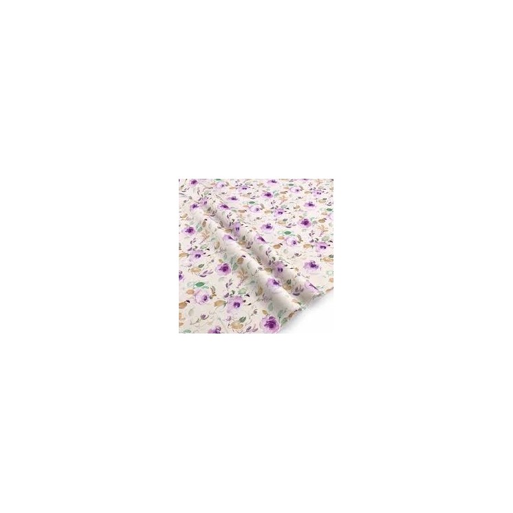 Rozsa Elite Lilac Animal Print Cotton with Combed Finish