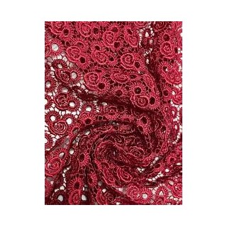 Rozsa Elite Claret Embossed Lace with Perforated Finish