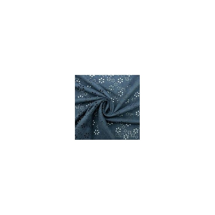 Rozsa Elite Navy Perforated Suede with Metallic Finish
