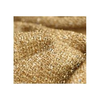 Rozsa Elite Gold Sequined Tweed with Pleated Finish