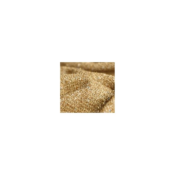 Rozsa Elite Gold Sequined Tweed with Pleated Finish