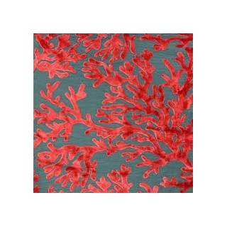 Rozsa Elite Coral Burnout Velvet with Metallic Finish