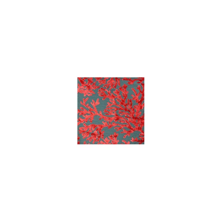 Rozsa Elite Coral Burnout Velvet with Metallic Finish