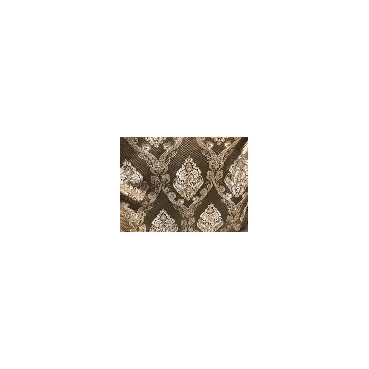 Rozsa Elite Taupe Solid Brocade with Glazed Finish