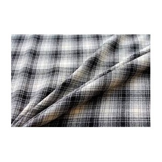 Rozsa Elite Ecru Glen Plaid Wool-Nylon with Thermal-regulating Finish
