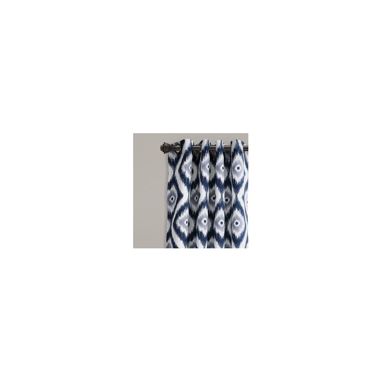 Rozsa Elite Sky Ikat Curtain with Washable Finish