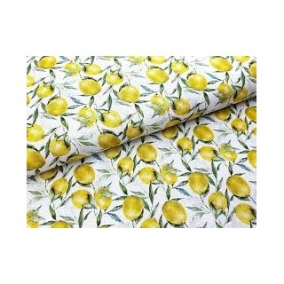 Rozsa Elite Lemon Heritage Print Pineapple Fiber with Plant-based Finish